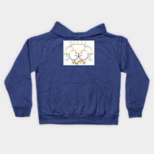 Just A Touch of LOVE - LGBTQIA+ Females - Horizontal - Back Kids Hoodie